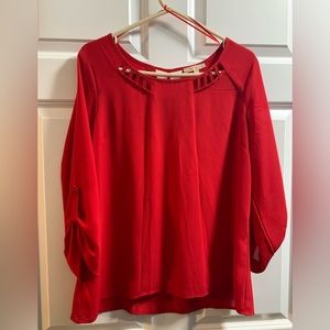 Skies are Blue red blouse